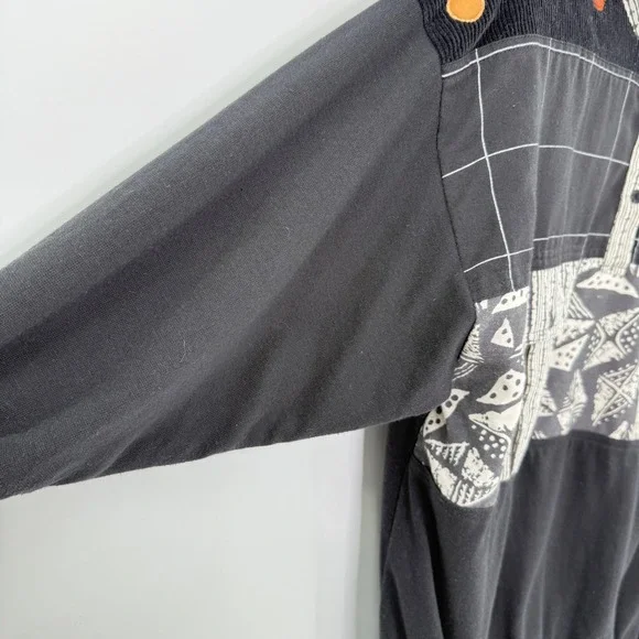 Bonnie II by Holly Black Geometric Button Up‎ Long Sleeve Sweatshirt Women's S - Picture 6 of 9